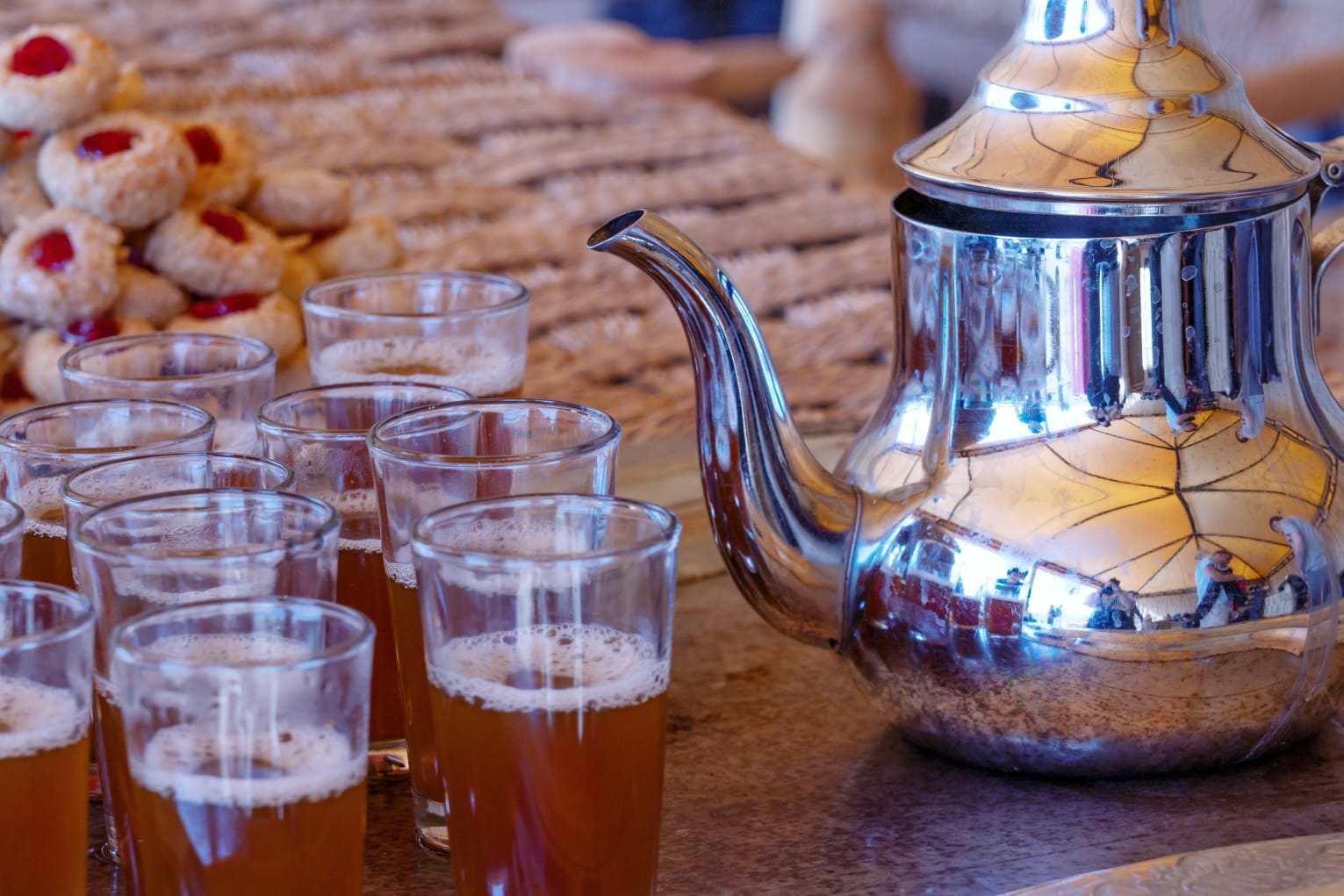 Thé à la menthe sur le parcours